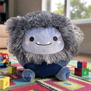 Bigfoot Squishmallows 12" Dani The Bigfoot Yeti Sasquatch Blue Plush Toy EUC